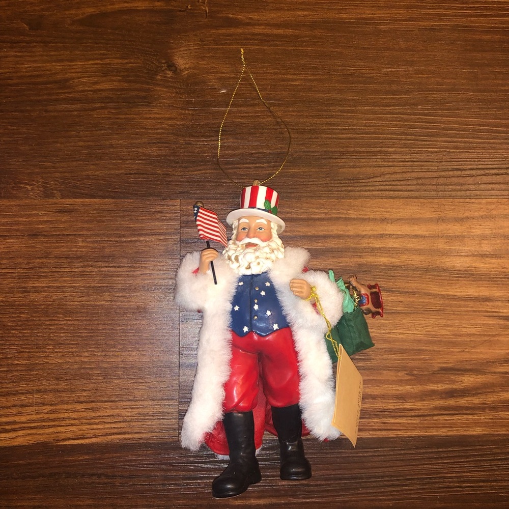 NWT KURT ADLER American Santa Christmas Ornament collectible